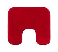 Gözze - Tapis de Bain Antidérapant Premium avec découpe, RIO, 100% microfibres, Idéal comme tapis de WC pour toilettes au sol, 50 x 45 cm - Rouge