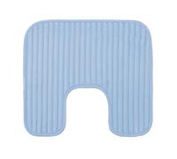 Gözze - Tapis de Toilette antidérapant souple en forme de U, 100% Polyester, 50 x 45 cm - Bleu ciel