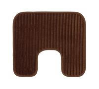 Gözze - Tapis de Toilette antidérapant souple en forme de U, 100% Polyester, 50 x 45 cm - Chocolat