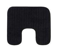 Gözze - Tapis de Toilette antidérapant souple en forme de U, 100% Polyester, 50 x 45 cm - Noir