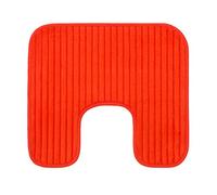 Gözze - Tapis de Toilette antidérapant souple en forme de U, 100% Polyester, 50 x 45 cm - Orange