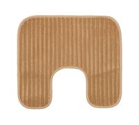 Gözze - Tapis de Toilette antidérapant souple en forme de U, 100% Polyester, 50 x 45 cm - Sable