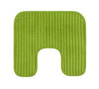 Gözze - Tapis de Toilette antidérapant souple en forme de U, 100% Polyester, 50 x 45 cm - Vert foncé