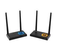 gofanco Extension KVM sans fil HDMI 1 x 4 1080p avec boucle IR, USB et HDMI - Jusqu'à 150 m, kit d'extension HDMI sans fil 5 GHz, jusqu'à 4 récepteurs, double antenne, longue portée (WLHDKV-150)