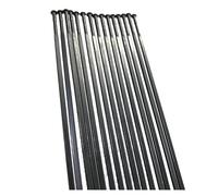 GOFDASY Lot de 12 piliers 1423 à tirage droit, calibre 14 2,0 mm, radios en acier inoxydable 1423 route 14G à lame plate pour vélo (252 mm)