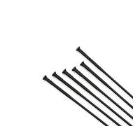 GOFDASY Lot de 12 rayons de vélo super légers à triple bouton PSR TB2015 calibre 14G 2,0 mm en acier inoxydable noir (282 mm)