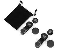 gofidin 2 Set Téléphone Caméra Lentille 3 en 1 Kit Fish Lens+Micro Lens+Grand Angle Lens+Clip, Fish Eye Téléphone Objectif Clip Sur Macro pour Smart Phone