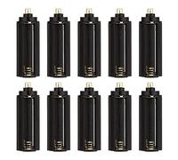 gofidin Lot de 10 supports de piles cylindriques en plastique noir pour 3 piles AAA