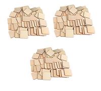 gofidin Lot de 150 pièces carrées en bois brut de 3,0 cm, plaque vierge en bois de 30 mm pour bricolage, décoration d'événements et modèle de construction
