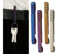 gofidin Lot de 2 boucles EDC en alliage de titane à traction rapide - Porte-clés octogonal - Clip de ceinture multifonction - Outil de camping pour l'extérieur