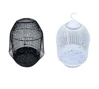 gofidin Lot de 2 grandes housses de cage à oiseaux en nylon pour cage à perroquet - Facile à nettoyer - Attrape-graines - Pour cages rondes et carrées