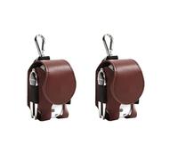 Gofidin Lot de 2 pochettes en cuir pour balles de golf, mini sac de rangement de poche, support de taille portable avec porte-t-shirt, sac de ceinture avec clip