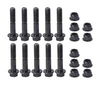 GOFIRA M10-1,25 x 50-10 boulons à tête hexagonale à bride (type autobloquant), écrous pour moto, filetage grossier, pompe, réparation de voiture, projet de bricolage