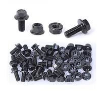 GOFIRA M8-1,25 x 16-20 boulons à tête hexagonale à bride pour moto, filetage grossier, pompe, réparation de voiture, projet de bricolage