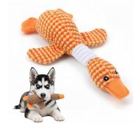 gofiveus Jouet Chien, 2025 Nouveau Jouet Chien Indestructible, Moyenne Et Grande Race, Jouets Couineurs Froissés pour Chiens en Peluche, Multifonctions Fabriqué en Coton Doudou Chiens (Orange)