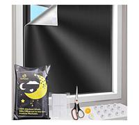Gofodsil Store Occultant sans Percage 300 x 145CM Ont 12 Ventouses et 20 Attaches Auto-adhésives, 100% Store occultant Portable pour Chambre, Bébé Chambre, Grenier, Bureau, Caravane