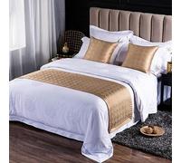 GOFOHIMI Chemin De Lit Echarpes D'Hôtel Couvre-lit Moderne De Couleur Unie pour Le Pied De Lit Serviette De Lit Matelassé Doux Et Luxueux Protection Décorative pour Chambre D'Hôtel Chambre De Mariage