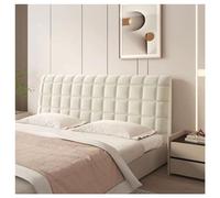GOFOHIMI Housse de Protection pour tête de lit en Velours - Housse de Protection Extensible pour tête de lit Simple/Double - Housse de Dossier rembourrée Tout Compris - Blanc - 160 cm