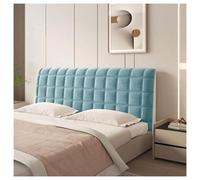 GOFOHIMI Housse de Protection pour tête de lit en Velours, Housse de tête de lit Extensible pour lit Simple/Double, Housse de Dossier rembourrée Tout Compris, Bleu Gris, 180 cm