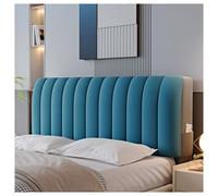 GOFOHIMI Housse de tête de lit en Velours pour lit Queen Size, Double, King Size, Housse de tête de lit matelassée, Housse de Protection Anti-poussière épaisse, Bleu, 180 cm