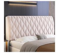 GOFOHIMI Housses de tête de lit en Velours pour lit King Size, Protection complète Anti-poussière, Housse de tête de lit Double, Beige, 120 cm