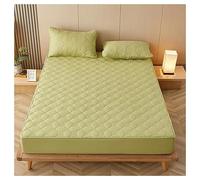 GOFOHIMI Protège-Matelas imperméable Queen Size, Housse de Matelas matelassée Respirante, Drap-Housse imperméable et Silencieux, surmatelas jusqu'à 12" de Profondeur,Vert,90 * 190cm