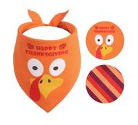 Gofshy 1 bandana de Thanksgiving pour chien, grande écharpe triangulaire réversible pour garçons et filles, bavoirs orange pour chiens de taille moyenne et grande taille, chats, animaux domestiques