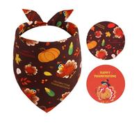 Gofshy Petit bandana de Thanksgiving pour chien, écharpe triangulaire réversible pour garçon et fille, bavoirs d'automne pour petits chiens et chats de taille XS