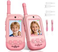 Gofunly Video Talkie Walkie Enfants, Ensemble de 2 Talki Walki Rechargeable, Longue Portée, Communication Radio Bidirectionnelle, Cadeaux pour Garçons & Filles de 3 à 12 Ans Anniversaire Cadeaux
