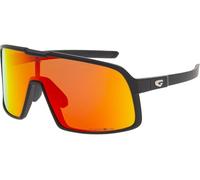 GOG KARI Lunettes de soleil polarisées, unisexes, aérodynamiques, pour vélo et course, avec réflexe bleu et blanc, UV400, catégorie 3 et hydrophobe, Noir