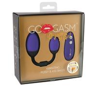 GoGasm - Œuf vibrant double stimulation vagin et anus - silicone violet/noir