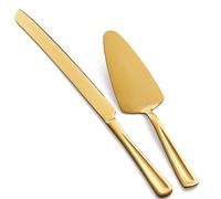 GoGeiLi Couteau et Serveur pour gâteaux en Acier Inoxydable, 33cm, Set de découpe de gâteaux élégant pour Mariage, Anniversaire, fêtes