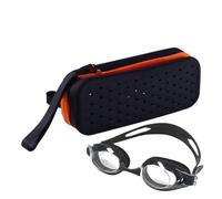 Goggles Storage Case - Silicone Pouch Soft Swim Goggles Case | Water Sport Accessories Organizer with Zipper Closure | Women Men Snorkeling Diving Gear Bag | Scratch-Preof Protective Cases For Swimmin