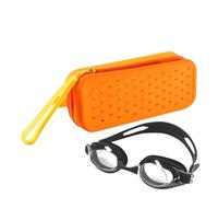Goggles Storage Case - Silicone Pouch Soft Swim Goggles Case | Water Sport Accessories Organizer With Zipper Closure | Women Men Snorkeling Diving Gear Bag | Scratch-Proof Protective Cases For Swimmin