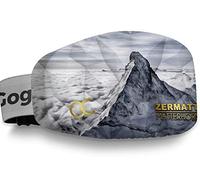 GogglesCover Premium : housse de protection pour lunettes de ski et snowboard, design Matterhorn noir et blanc