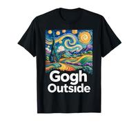 Gogh Outside Funny Art Nature Lover Starry Night T-Shirt