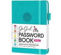 GoGirl Carnet de mots de passe avec onglets alphabétiques - Carnet de notes pour l'organisation des mots de passe - Carnet de notes pour enregistrer les connexions à un site Web. Format de poche 10,2