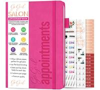 GoGirl Carnet de rendez-vous de salon - Carnet de réservation pour salons de beauté, spa, coiffeurs, esthéticiennes - Planificateur de réservation Appt - 18 x 25,5 cm (Rose vif)