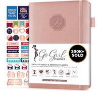 GoGirl Planner - Planificateur d’objectifs et organisateur pour femme - Sans date - Pour démarrer à tout moment, durée 1 an, 13,5 x 19,5 cm Compact (5.3" x 7.7") - Smaller than A5 Or rose (non daté).