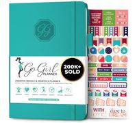 GoGirl Planner Pour Femmes - Agenda Hebdomadaire Format A5, Journal Des Objectifs et Agenda Pour Améliorer la Gestion Du Temps. Non Daté - Commence à n'importe Quel Moment, Dure 1 An - Turquoise