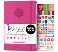 GoGirl Planner Pour Femmes - Agenda Hebdomadaire Format A5, Journal Des Objectifs et Agenda Pour Améliorer la Gestion Du Temps. Non Daté - Commence à n'importe Quel Moment, Dure 1 An - Rose Vif