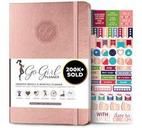 GoGirl Planner Pour Femmes - Agenda Hebdomadaire Format A5, Journal Des Objectifs et Agenda Pour Améliorer la Gestion Du Temps. Non Daté - Commence à n'importe Quel Moment, Dure 1 An - Or Rose