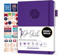 GoGirl Planner Pour Femmes - Agenda Hebdomadaire Format Compact, Journal Des Objectifs et Agenda Pour Améliorer la Gestion Du Temps. Non Daté - Commence à n'importe Quel Moment, Dure 1 An - Violet
