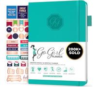 GoGirl Planner Pour Femmes - Agenda Hebdomadaire Format Compact, Journal Des Objectifs et Agenda Pour Améliorer la Gestion Du Temps. Non Daté - Commence à n'importe Quel Moment, Dure 1 An - Turquoise