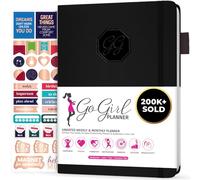 GoGirl Planner Pour Femmes - Agenda Hebdomadaire Format Compact, Journal Des Objectifs et Agenda Pour Améliorer la Gestion Du Temps. Non Daté - Commence à n'importe Quel Moment, Dure 1 An - Noir