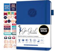 GoGirl Planner Pour Femmes - Agenda Hebdomadaire Format Compact, Journal Des Objectifs et Agenda Pour Améliorer la Gestion Du Temps. Non Daté - Commence à n'importe Quel Moment, Dure 1 An - Bleu Roi