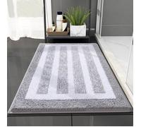 GOGLOVING Tapis d'entrée de salle de bain en peluche Gris 40x60 cm