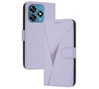 GOGME Coque avec Fermeture Magnétique pour Oukitel C51 - Étui Portefeuille, Support Multi-Angle et Protection Totale - Violet Clair