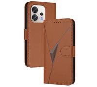 GOGME Coque avec Fermeture Magnétique pour Vivo V70 5G - Étui Portefeuille, Support Multi-Angle et Protection Totale - Marron