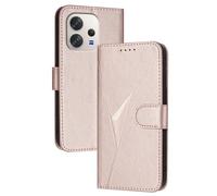 GOGME Coque avec Fermeture Magnétique pour Vivo V70 5G - Étui Portefeuille, Support Multi-Angle et Protection Totale - Or Rose